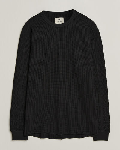Snow Peak Heavyweight Waffle Pullover Black