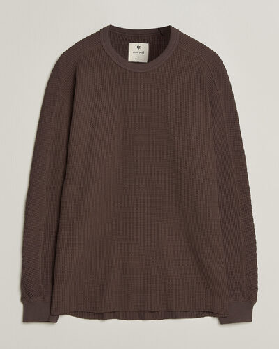 Snow Peak Heavyweight Waffle Pullover Dark Brown