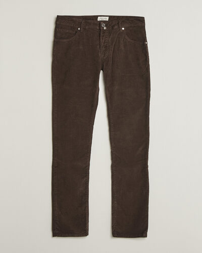 Jacob Cohën Nick Slim Fit Cotton Trousers Brown