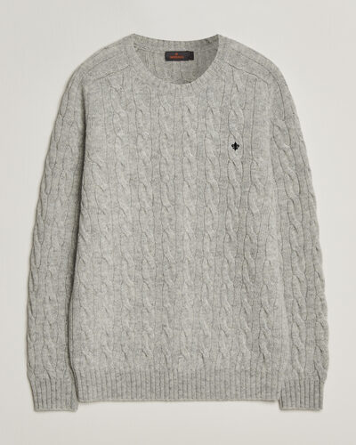 Morris Archard Cable Sweater Grey
