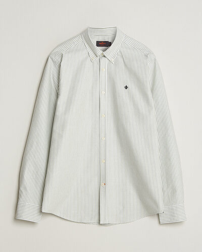 Morris Douglas Oxford Stripe Shirt Olive