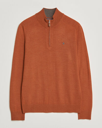 Morris John Merino Half Zip Orange
