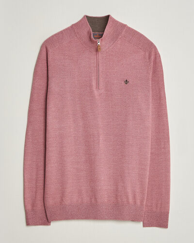 Morris John Merino Half Zip Cerise