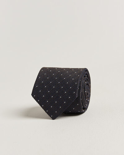 Amanda Christensen Silk Grenadine Dot 8cm Tie Brown