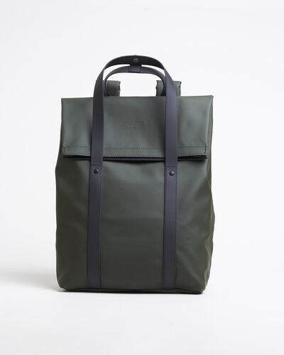 RAINS 2 Way Tote Backpack Black Green