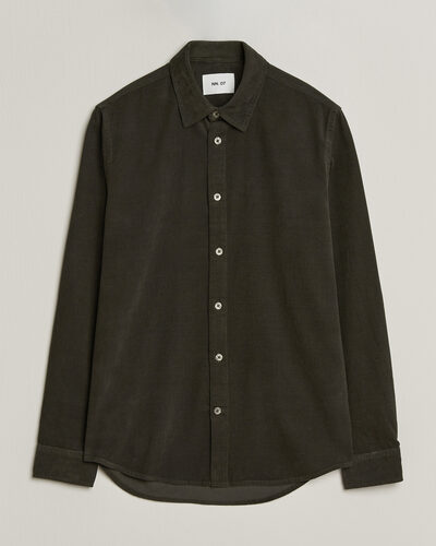 NN07 Asher Baby Cord Shirt Capers Green
