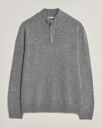 Stenströms Brushed Merino Half-Zip Grey