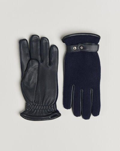 Hestra Christopher Cashmere/Elkskin Glove Navy