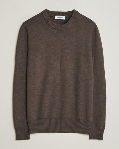 Gran Sasso Merino Knitted Crew Neck Brown Melange