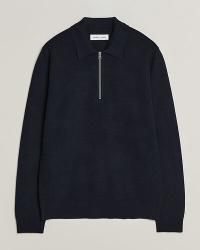 Samsøe Samsøe Matt Half Zip Polo Sky Captain