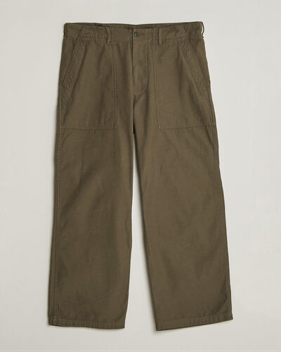 BEAMS PLUS MIL Utility Sateen Trousers Olive Brown