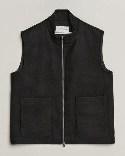 A Day's March Canora Lined Wool Vest Black