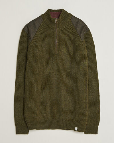 Peregrine Foxton Quarter Zip Jumperr Olive