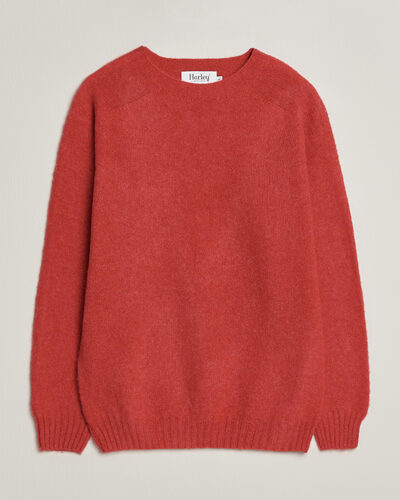 Harley Of Scotland Brushed Supersoft Lambswool Crewneck Damask