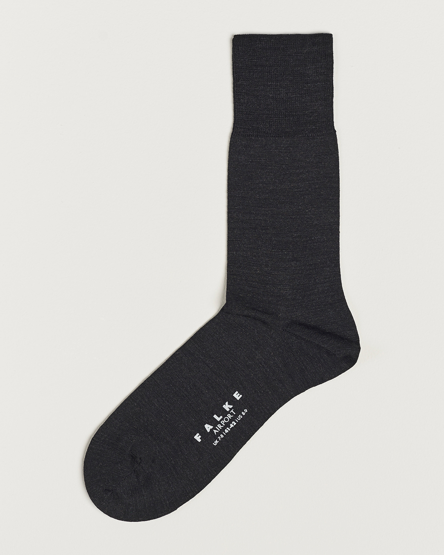 Men | Underwear & Socks | Falke | Airport Socks Anthracite Melange