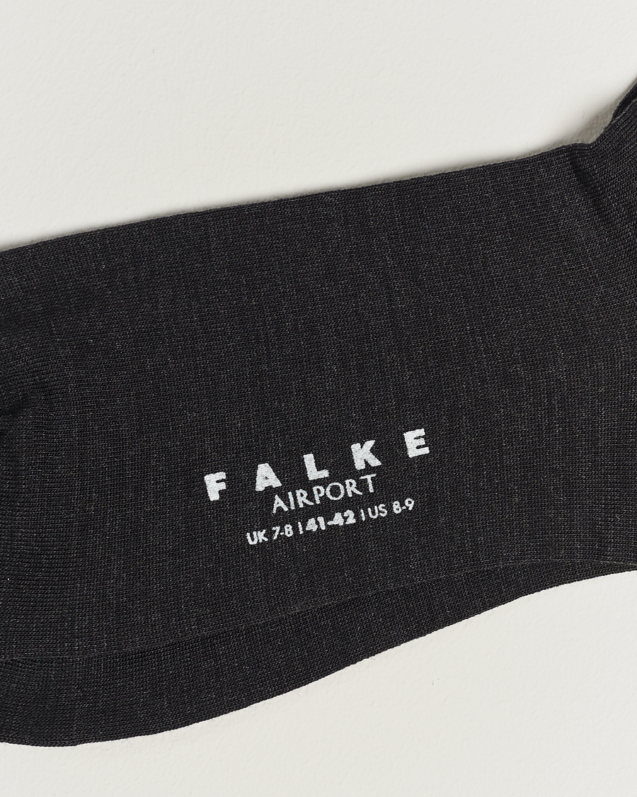 Men | Basics | Falke | Airport Socks Anthracite Melange