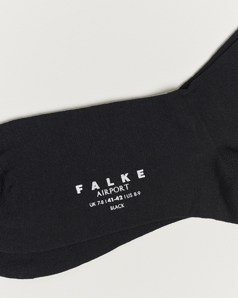 Men | Underwear & Socks | Falke | Airport Knee Socks Black