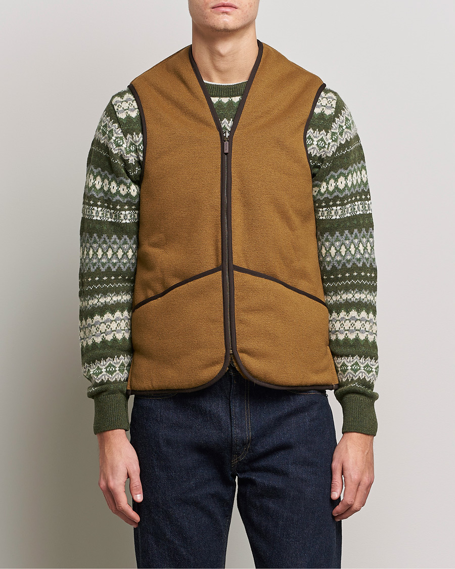 Herr | Klassiska jackor | Barbour Lifestyle | Warm Pile Waistcoat Zip-In Liner Brown