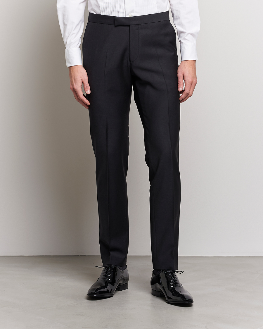 Men | Tuxedo Trousers | Oscar Jacobson | Devon Tuxedo Trousers Black