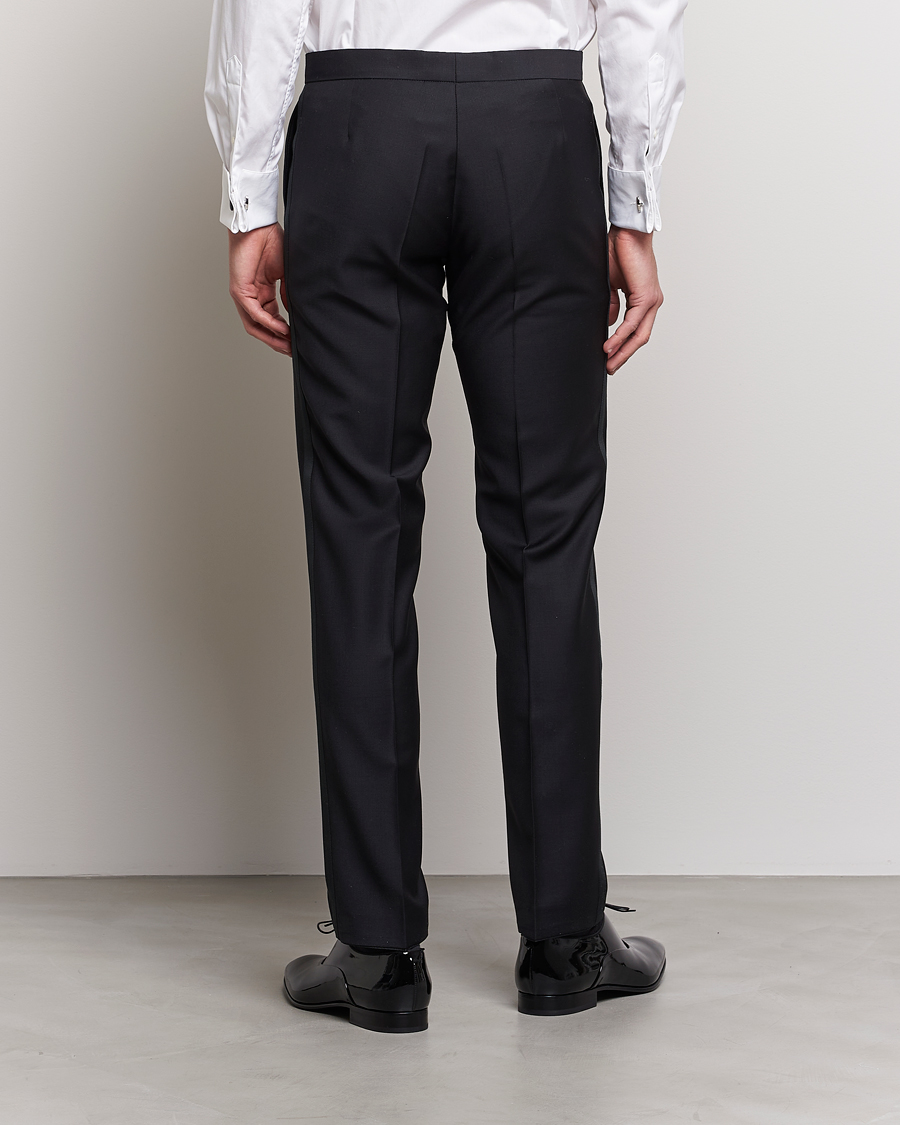 Men | Trousers | Oscar Jacobson | Devon Tuxedo Trousers Black