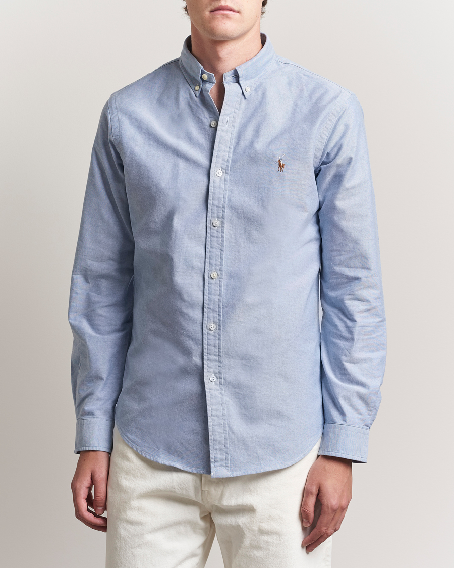Men | Shirts | Polo Ralph Lauren | Slim Fit Shirt Oxford Blue