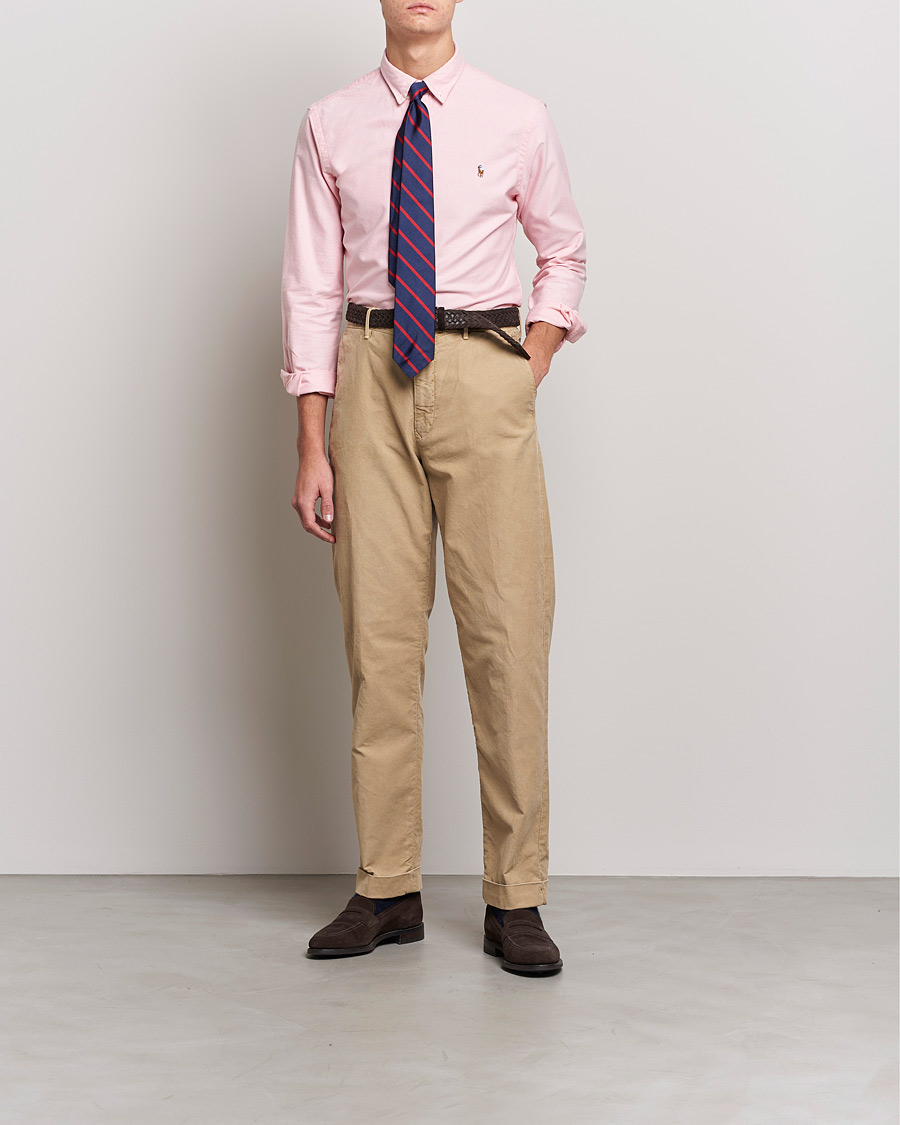 Men | Polo Ralph Lauren Slim Fit Shirt Oxford Pink | Polo Ralph Lauren | Slim Fit Shirt Oxford Pink