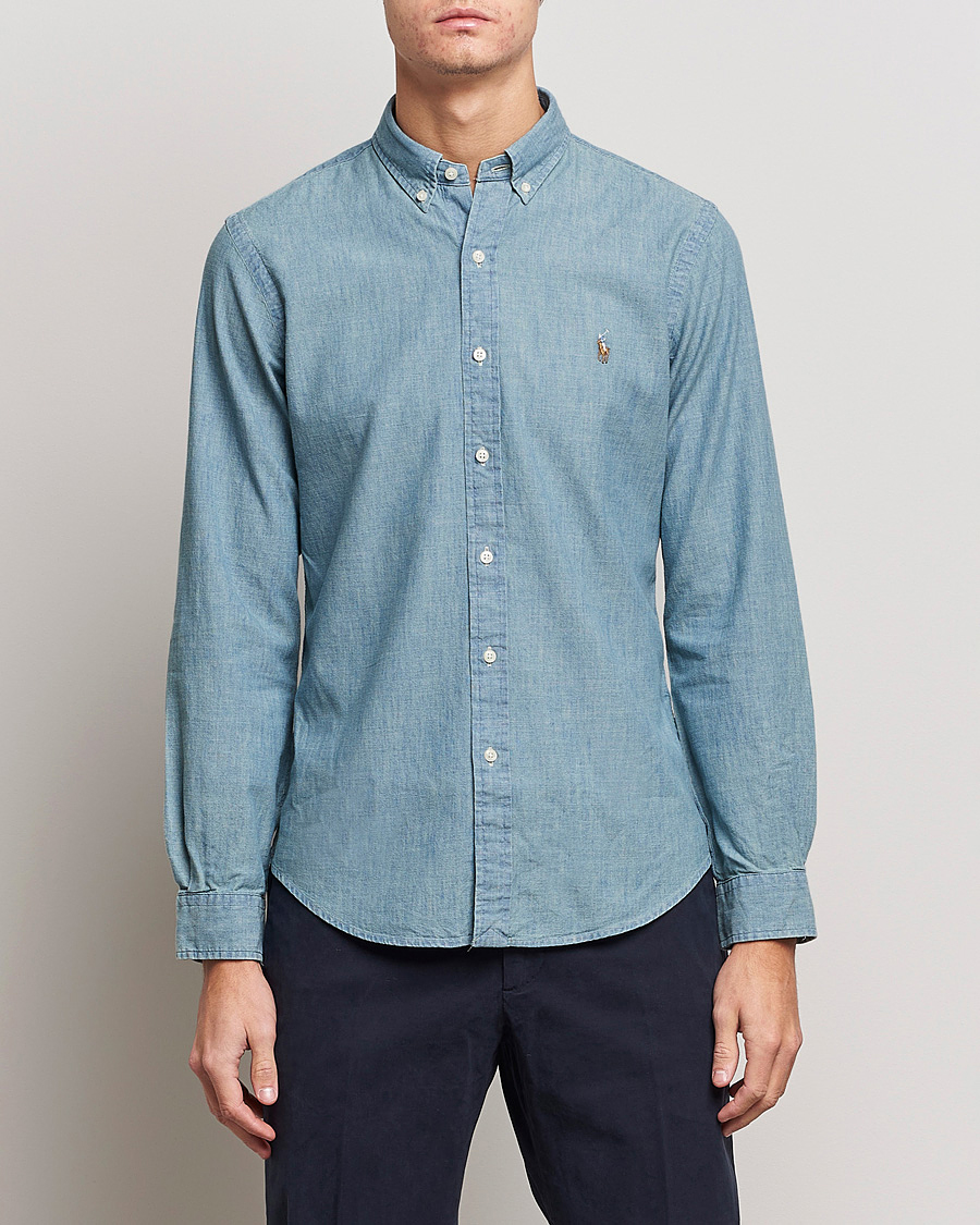 Men |  | Polo Ralph Lauren | Slim Fit Chambray Shirt Washed