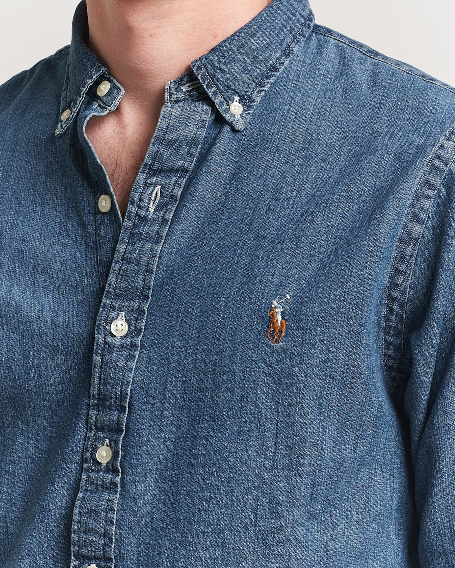 Men | Shirts | Polo Ralph Lauren | Slim Fit Shirt Denim Dark Wash