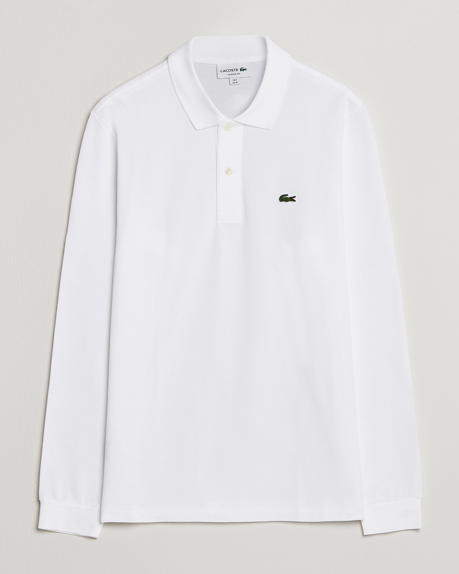 Men | Polo Shirts | Lacoste | Long Sleeve Polo White