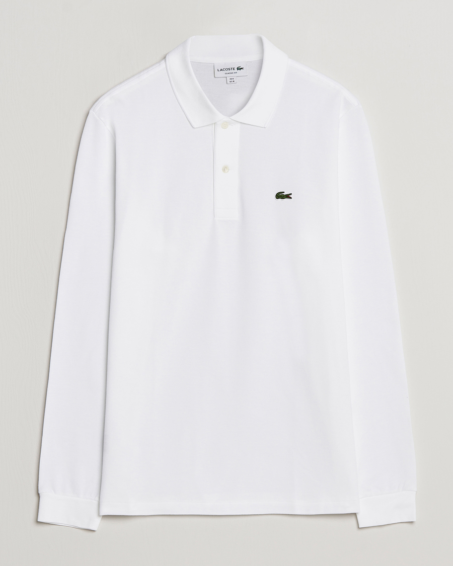 Men | Polo Shirts | Lacoste | Original Long Sleeve Polo Piké White