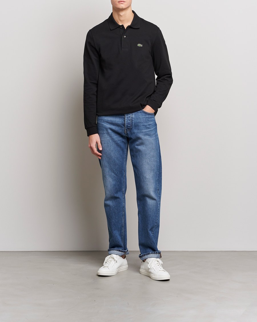 Men | Polo Shirts | Lacoste | Original Long Sleeve Polo Piké Black