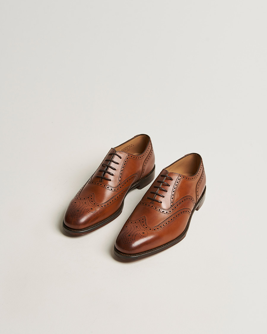 Men | Handmade Shoes | Loake 1880 | Buckingham Brogue Brown Burnished Calf