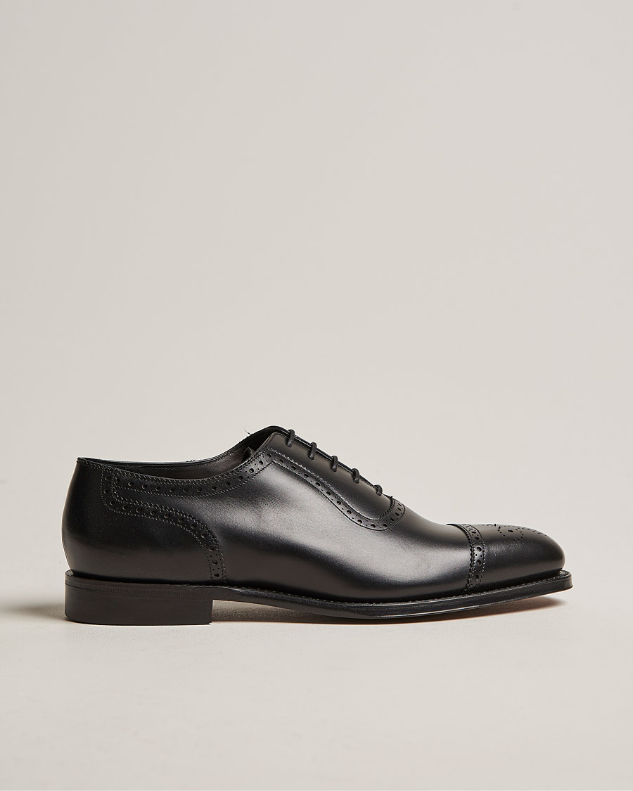Men | Loake 1880 Strand Brogue Black Calf | Loake 1880 | Strand Brogue Black Calf