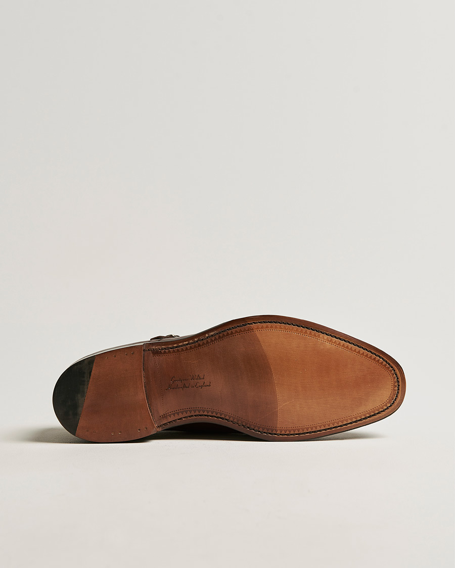 Men | Monk Strap Shoes | Loake 1880 | Cannon Monkstrap Dark Brown Burnished Calf