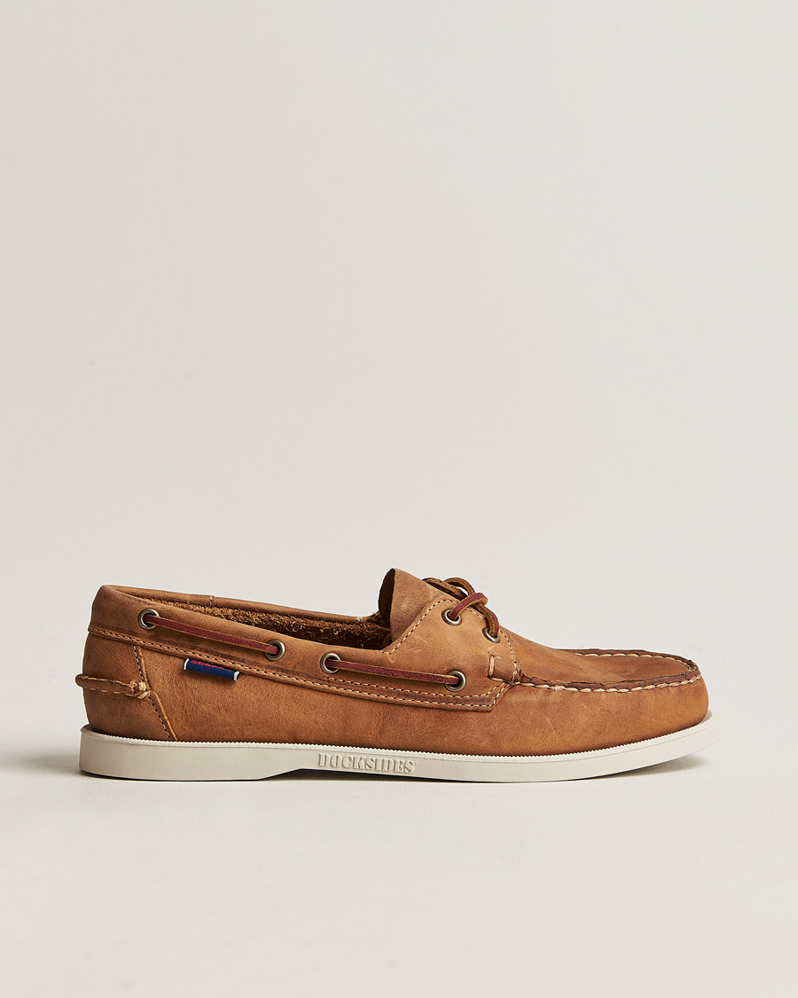Men | Boat Shoes | Sebago | Docksides Nubuck Boat Shoe Brown