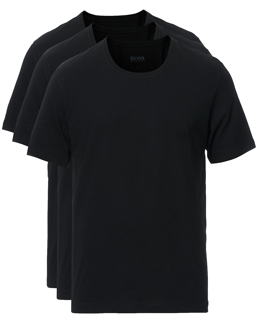 Men |  | BOSS | 3-Pack Crew Neck T-Shirt Black