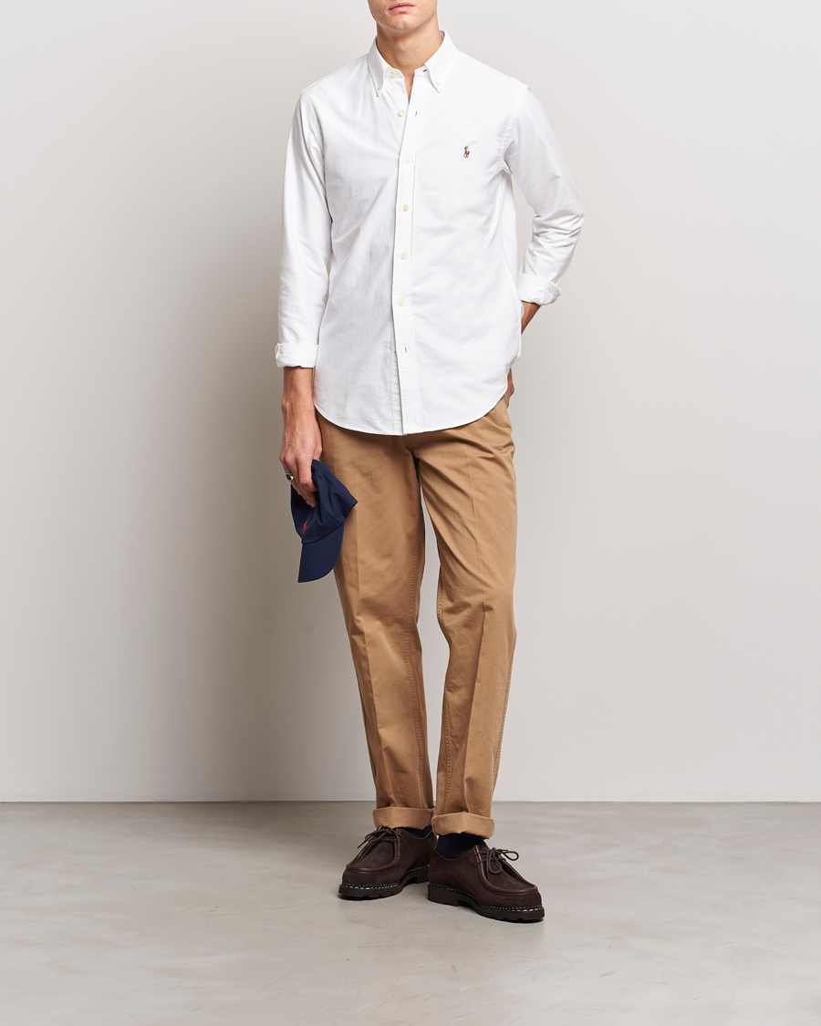 Men's Custom Fit New England Solid Oxford Shirt