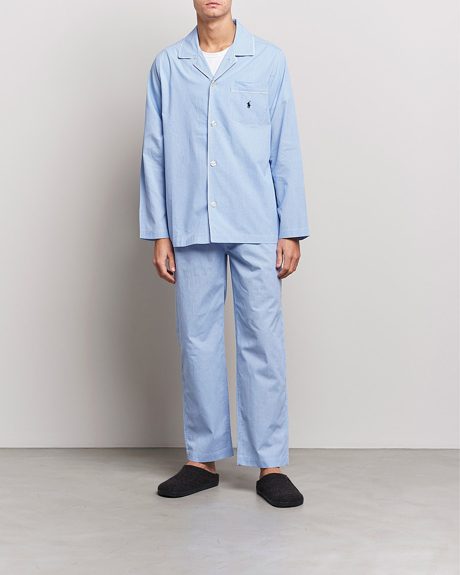 Polo Ralph Lauren Pyjama Set Mini Gingham Blue at