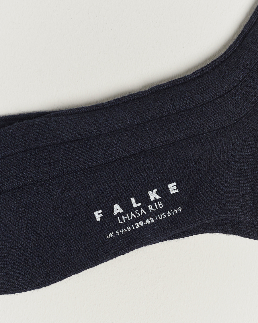 Men |  | Falke | Lhasa Cashmere Socks Dark Navy