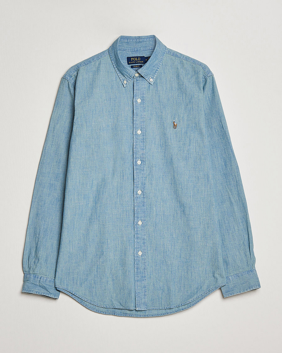 Men | Shirts | Polo Ralph Lauren | Custom Fit Shirt Chambray Washed