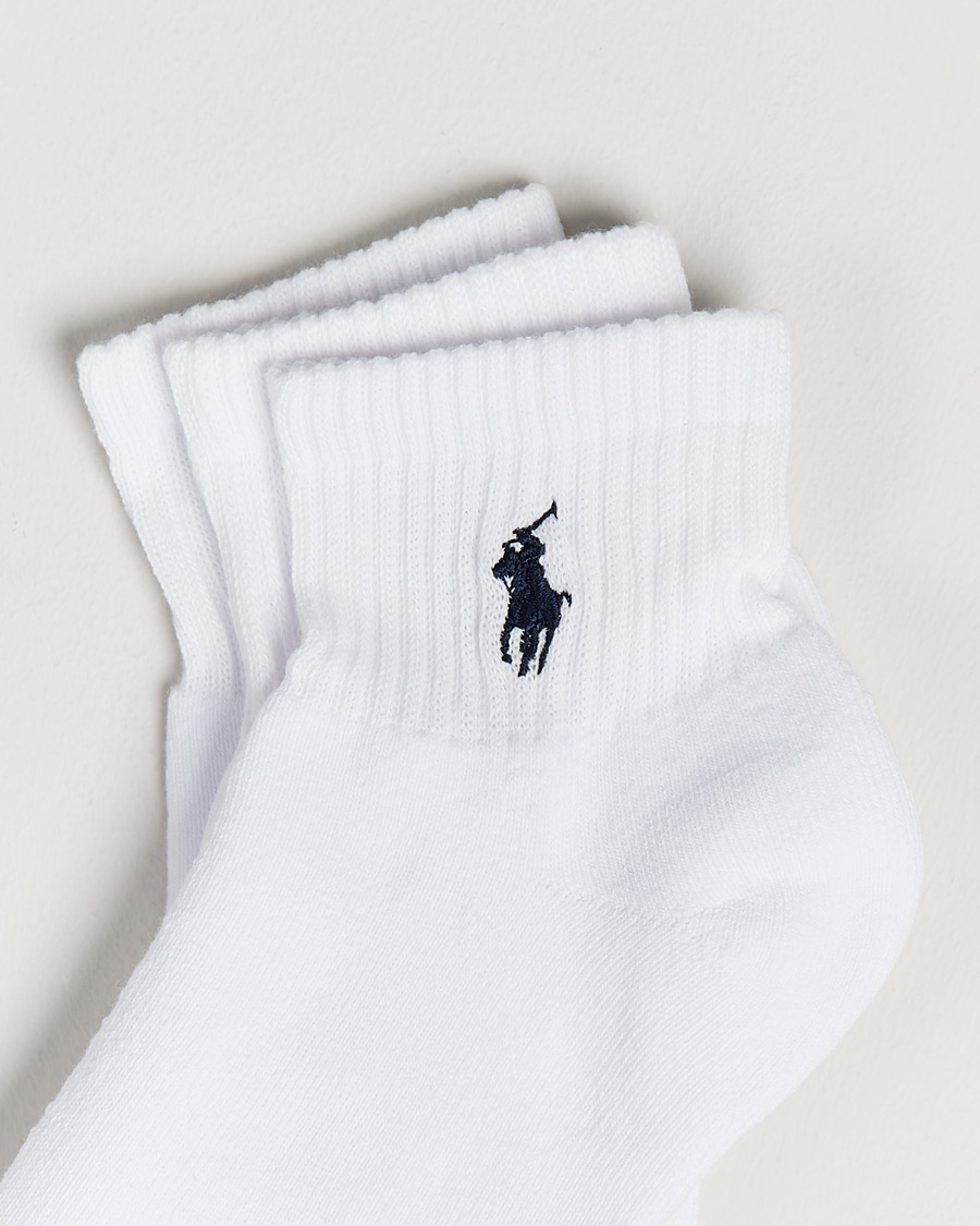 Men | Underwear & Socks | Polo Ralph Lauren | 3-Pack Sport Quarter Socks White