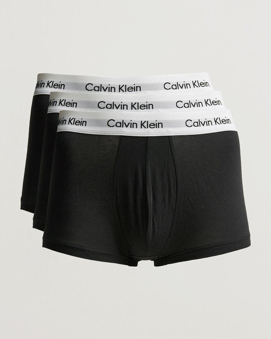 Men |  | Calvin Klein | Cotton Stretch Low Rise Trunk 3-pack Black