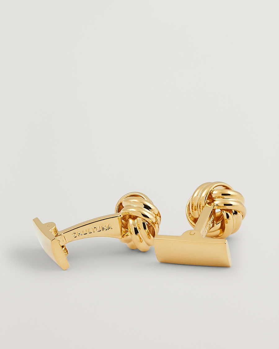 Men | Skultuna | Skultuna | Cuff Links Black Tie Collection Knot Gold