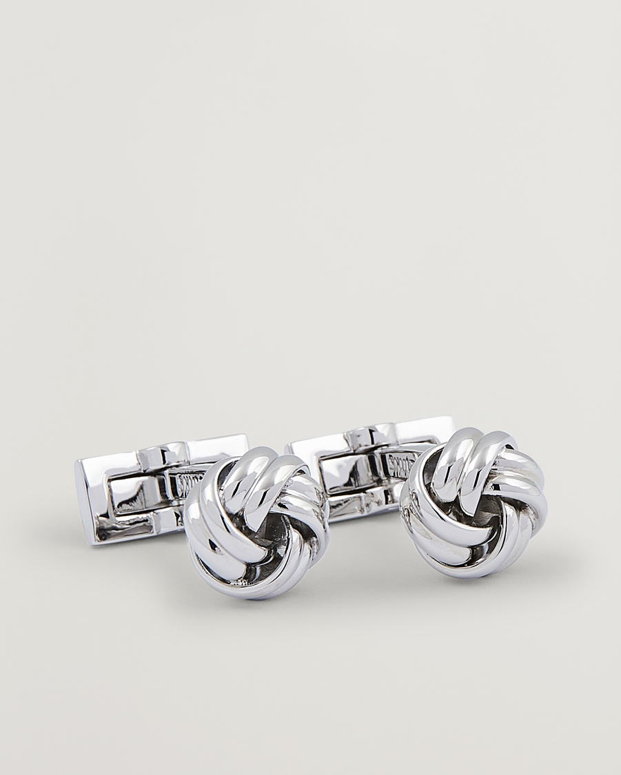 Men |  | Skultuna | Cuff Links Black Tie Collection Knot Silver