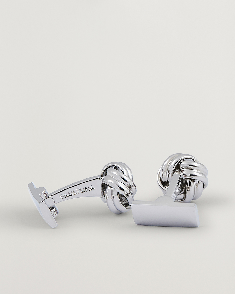 Men | Celebrate New Year's Eve in style | Skultuna | Cuff Links Black Tie Collection Knot Silver