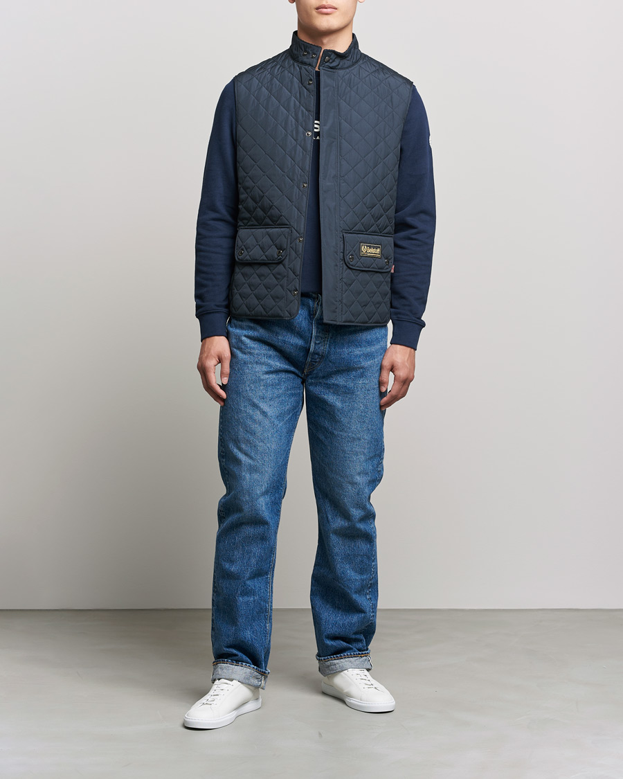 Men | Coats & Jackets | Belstaff | Waistcoat Quilted Navy