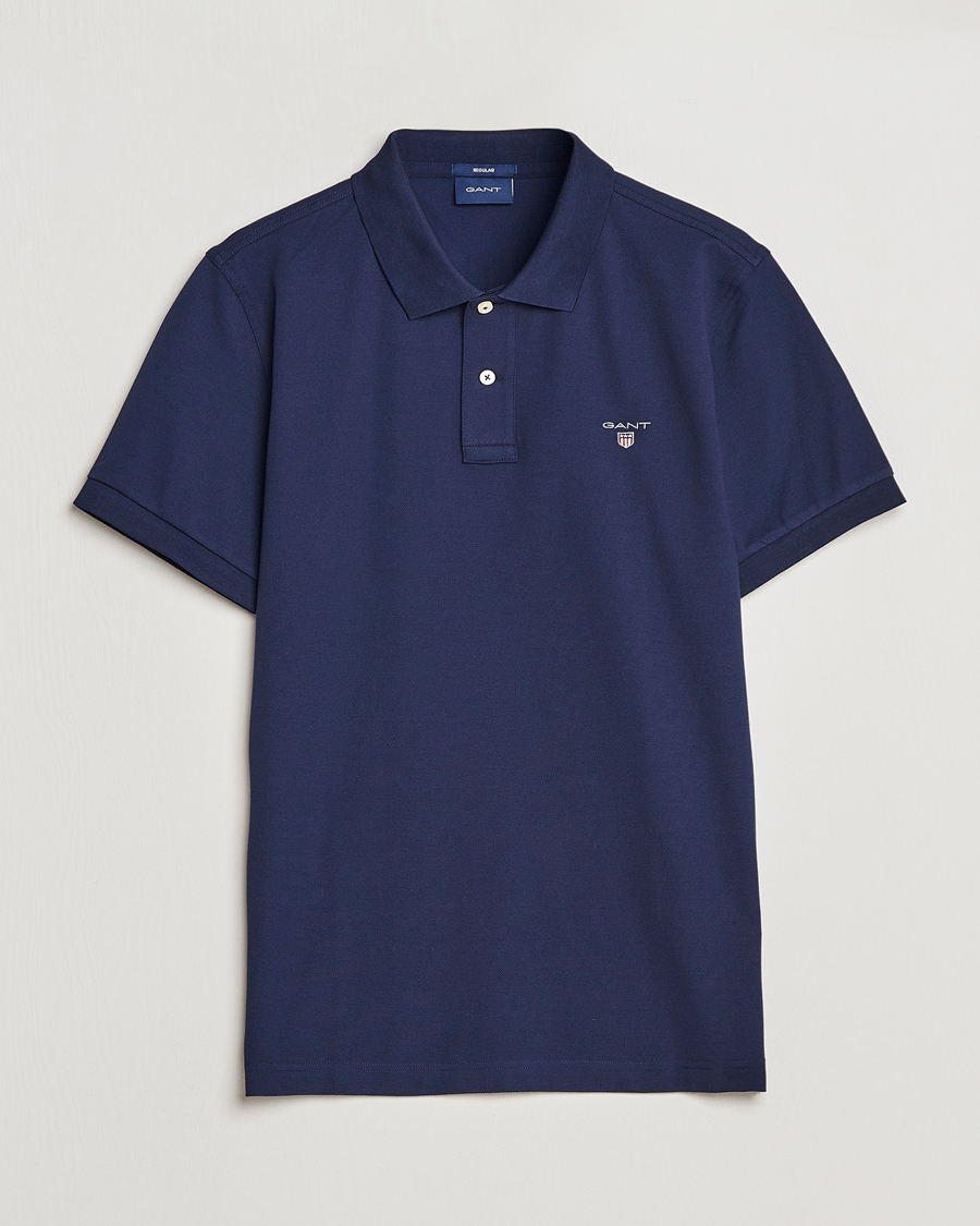 Men | Polo Shirts | GANT | The Original Polo Evening Blue