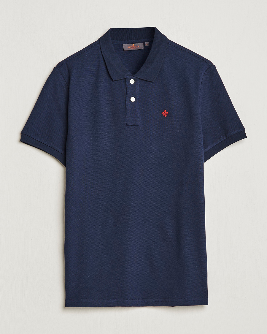 Men | Polo Shirts | Morris | New Piqué Old Blue