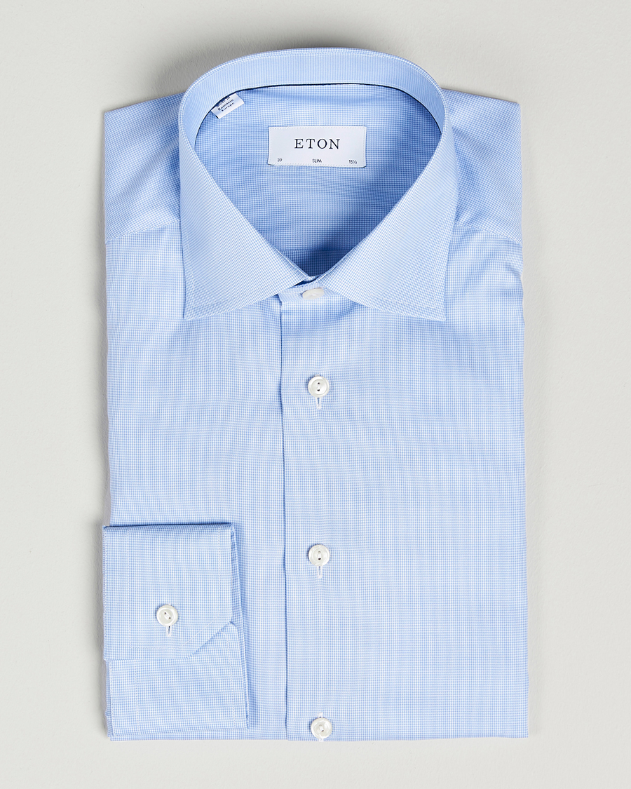 Men |  | Eton | Slim Fit Shirt Pepita Blue