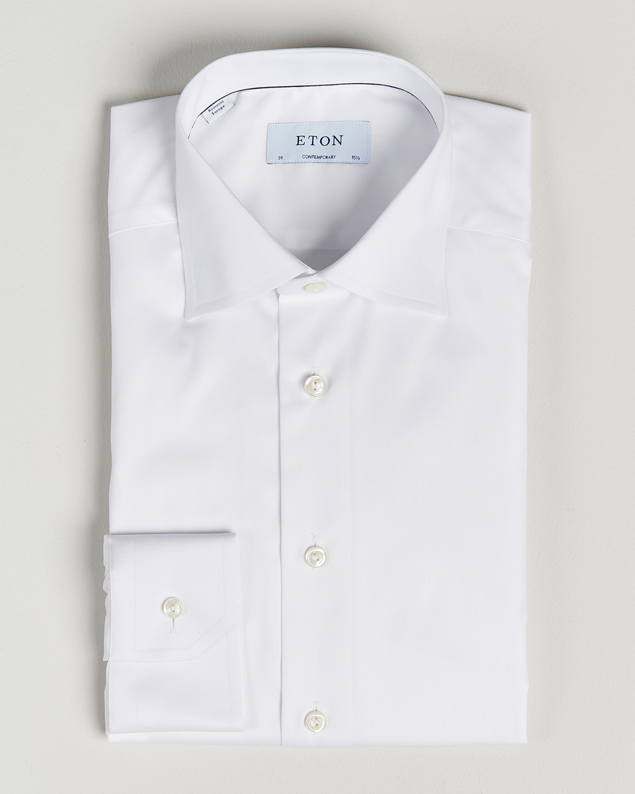 Men | Dark Suit | Eton | Contemporary Fit Shirt White